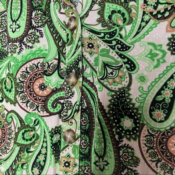 Anthropologie Maeve Blaise Short Sleeve Button Down Top 2 - Picture 7 of 7